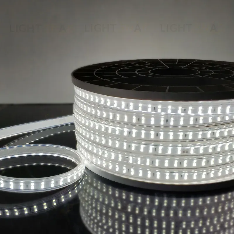 Светодиодная лента Elektrostandard 220V 18W 180Led 2835 IP65, холодный белый, 50 м, двухрядная 4690389170041 4690389170041