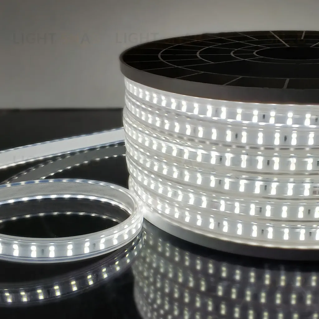 Светодиодная лента Elektrostandard 220V 18W 180Led 2835 IP65, холодный белый, 50 м, двухрядная 4690389170041 4690389170041