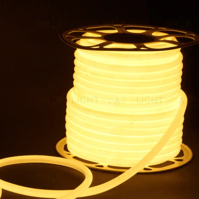 Светодиодный гибкий неон Elektrostandard 220V 9,6W 144Led 2835 IP67 круглый теплый белый, 50 м 4690389167485 4690389167485