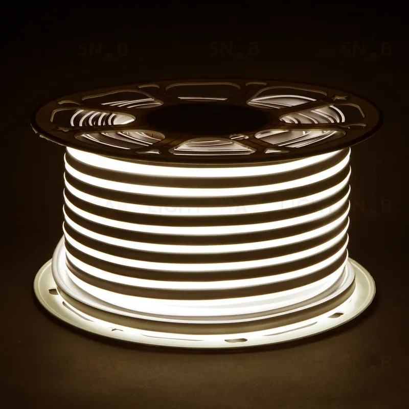 Светодиодный гибкий неон Elektrostandard 220V 9,6W 120Led 2835 IP67 односторонний дневной белый, 50 м 4690389167454 a052994 4690389167454