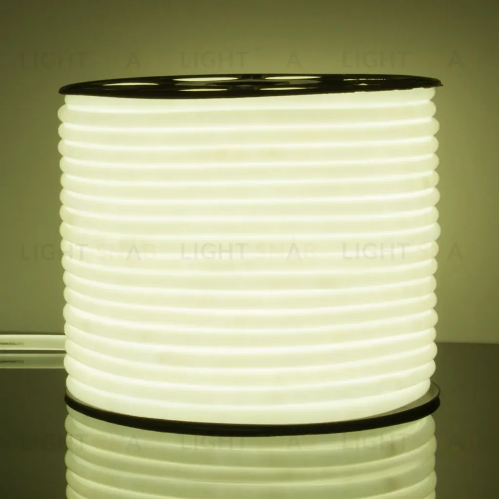 Светодиодный гибкий неон Elektrostandard 220V 9,6W 144Led 2835 IP67 круглый холодный белый, 50 м 4690389134692 4690389134692