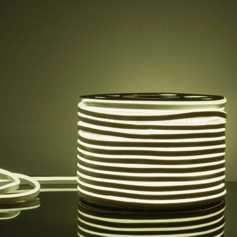 Светодиодный гибкий неон Elektrostandard 220V 9,6W 120Led 2835 IP67 односторонний холодный белый, 50 м 4690389121456 4690389121456