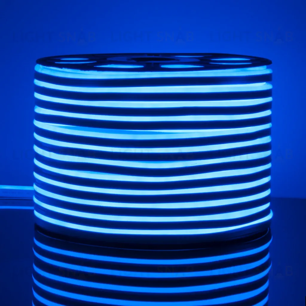 Светодиодный гибкий неон Elektrostandard 220V 9,6W 120Led 2835 IP67 односторонний синий, 50 м 4690389136542 4690389136542