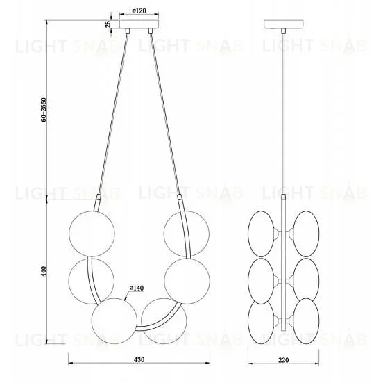 Подвесная люстра Freya Perlina FR4005PL-06B2 FR4005PL-06B2