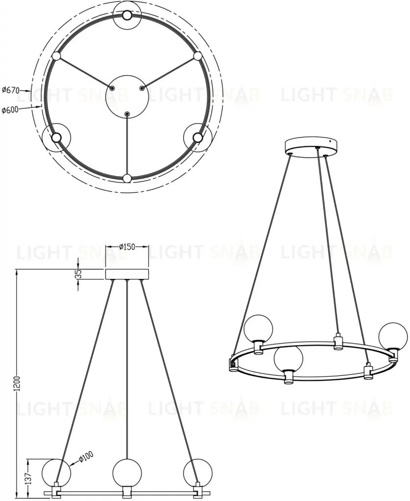 Подвесная люстра Freya Urban FR4005PL-03G FR4005PL-03G