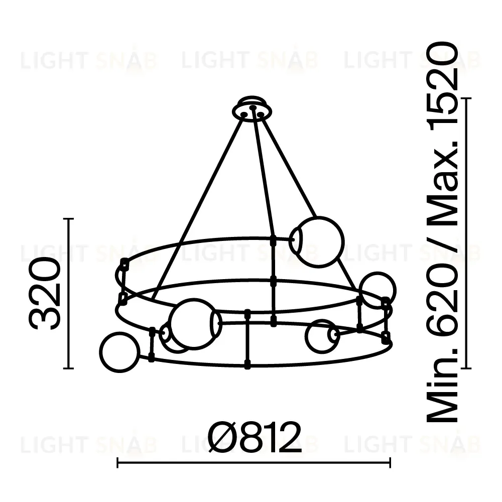 Подвесная люстра Maytoni Balance MOD317PL-06B MOD317PL-06B