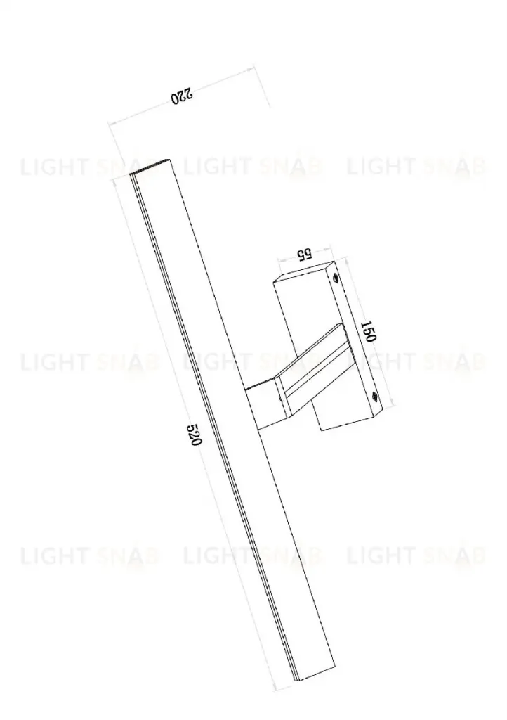 Подсветка для зеркал Maytoni Decart MIR010WL-L12B4K MIR010WL-L12B4K
