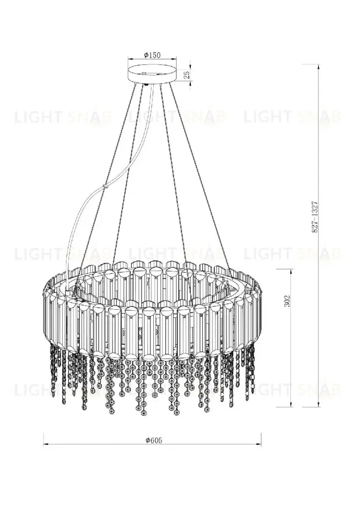 Подвесная люстра Maytoni Hail MOD097PL-08CH MOD097PL-08CH