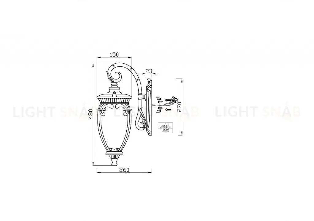 Уличный настенный светильник Maytoni Fleur O414WL-01BZ O414WL-01BZ