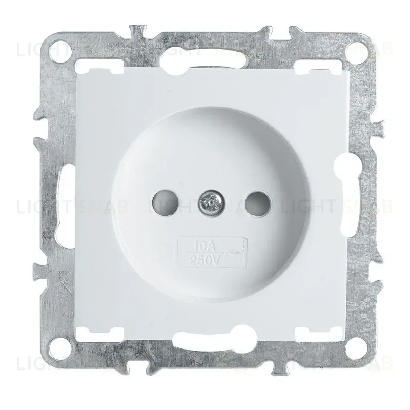 Розетка Stekker Эрна б/з 10A 250V с защитной шторкой белый PST10-9109-01 39316 39316