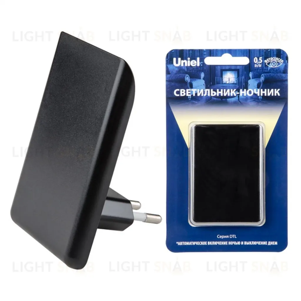 Светильник-ночник Uniel DTL-320 Прямоугольник/Black/Sensor UL-00007222 DTL-320 Прямоугольник/Black/Sensor