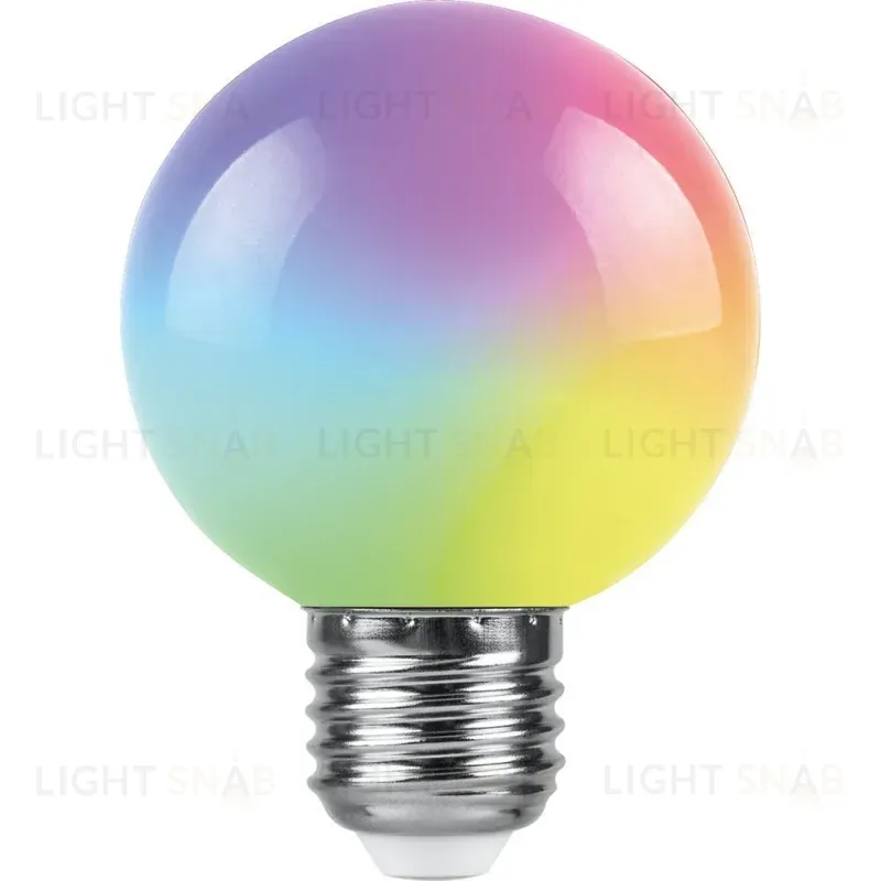 Лампа светодиодная Feron LB-371 шар матовый E27 3W RGB плавная сменая цвета 38115 38115