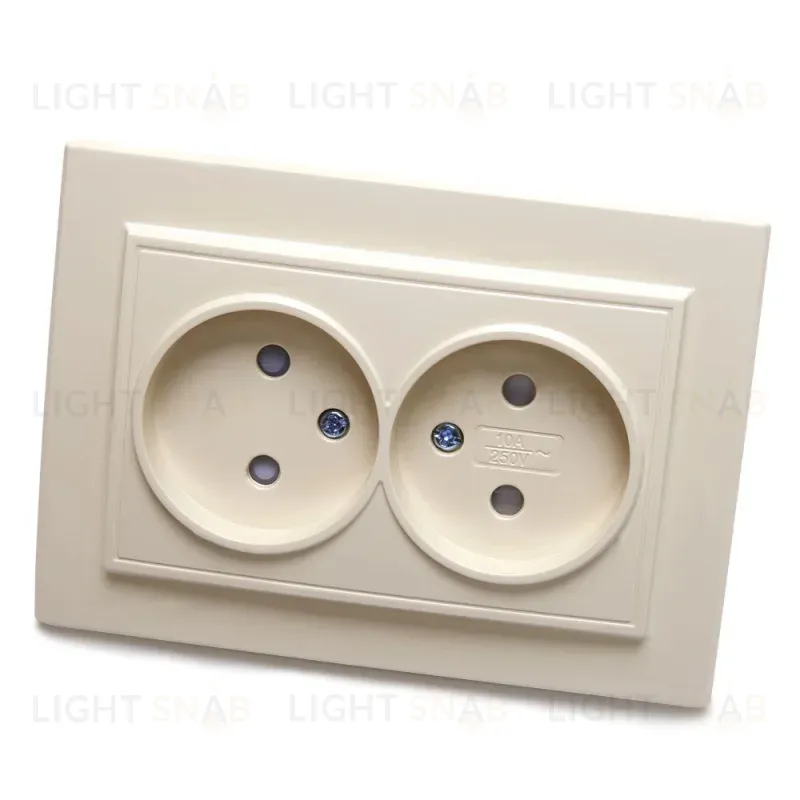 Розетка 2-местная Stekker PST10-9013-02 с защитной шторкой 39239 39239