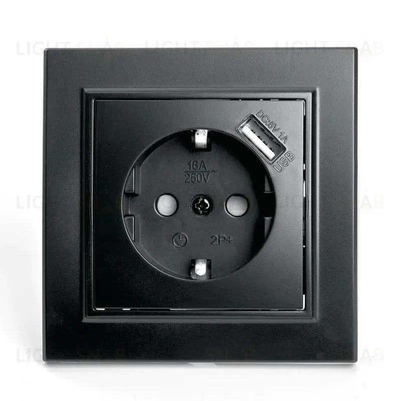 Розетка 1-местная с USB Stekker PST16-9011-03 с защитной шторкой 39480 39480