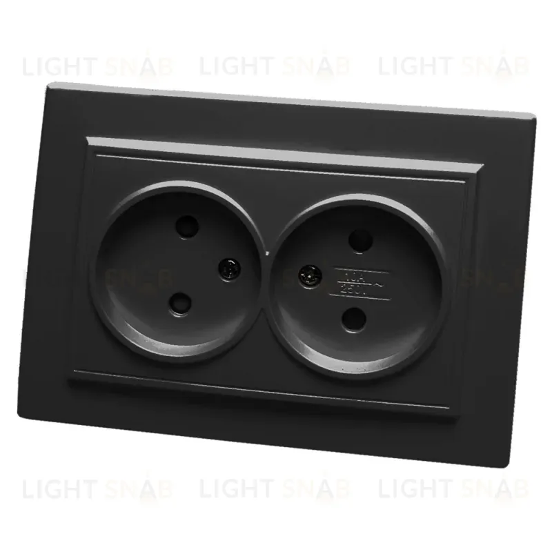 Розетка 2-местная Stekker PST10-9013-03 с защитной шторкой 39478 39478