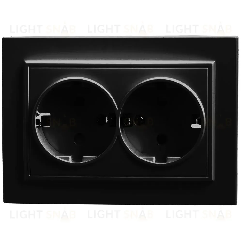 Розетка 2-местная Stekker PST16-9011-03 с защитной шторкой 39482 39482