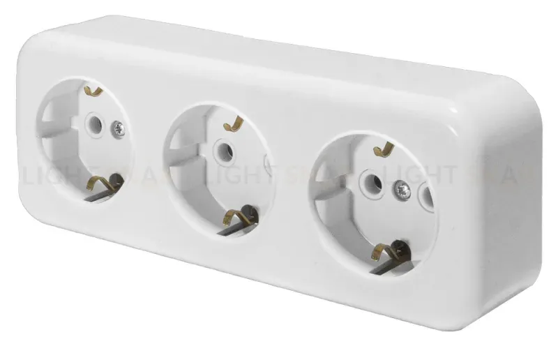 Розетка 3-местная Stekker PST16-51-20 (RA 16-343-Б) 39697 39697