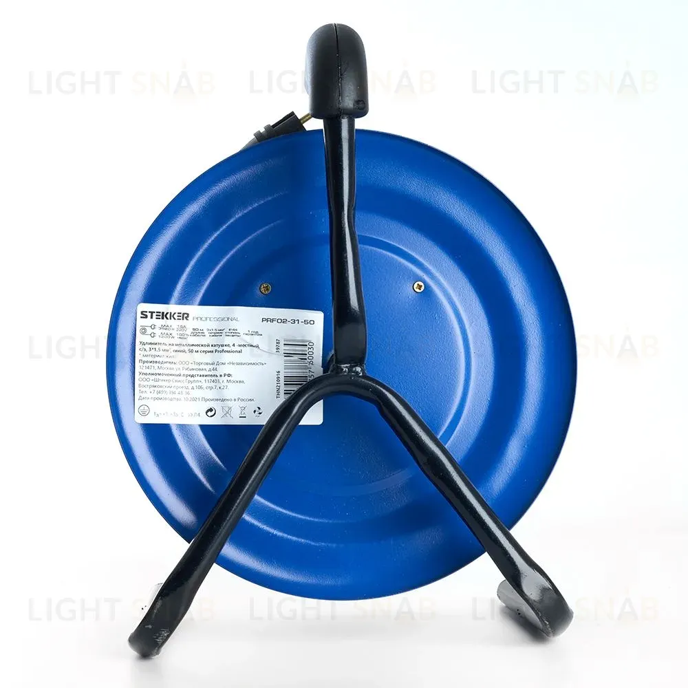 Удлинитель на металлической катушке 4-местный Stekker PRF02-41-20 20м 39784 39784
