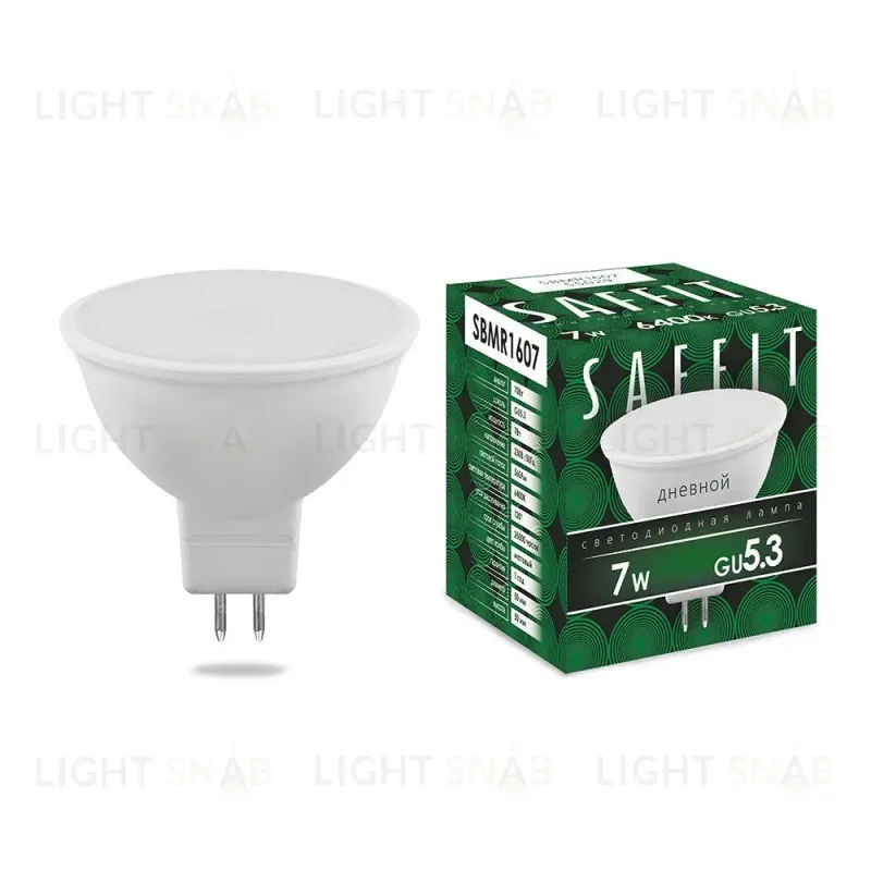 Лампа светодиодная Saffit SBMR1607 MR16 GU5.3 7W 6400K 55029 55029