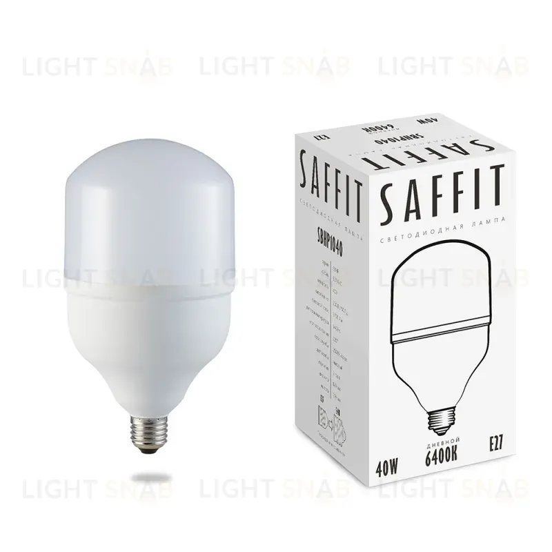 Лампа светодиодная Saffit SBHP1040 E27 40W 6400K 55093 55093