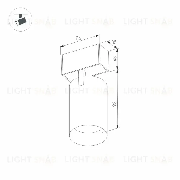 Трековый светодиодный светильник Arlight Mag-Spot-45-R85-12W Warm3000 032647 032647