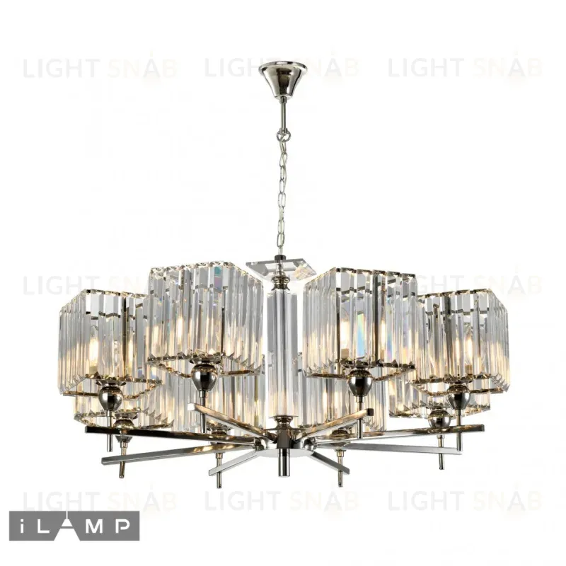 Подвесная люстра iLamp Staten Island P9514-8 Nickel P9514-8 NIC
