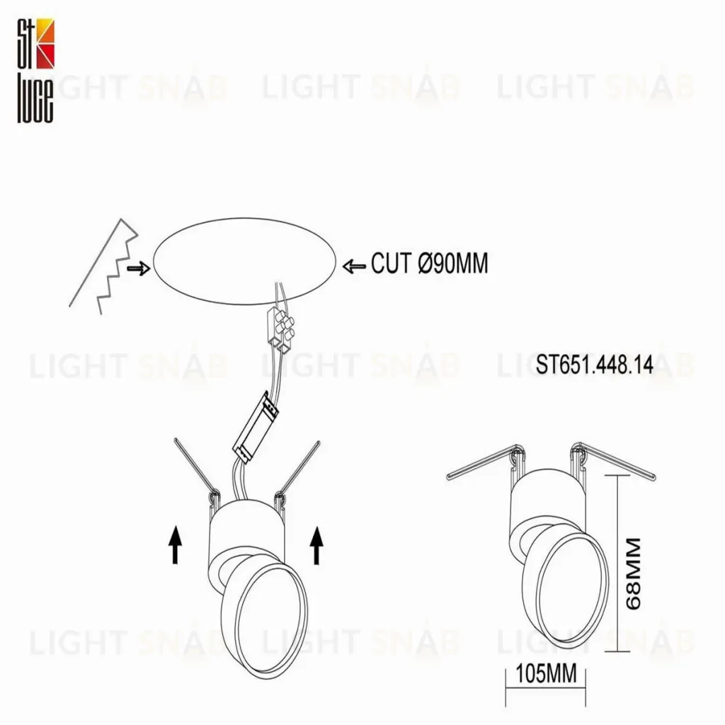 Встраиваемый светильник ST Luce ST651 ST651.448.14 ST651.448.14