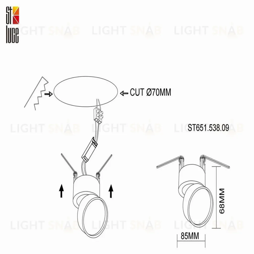 Встраиваемый светильник ST Luce ST651 ST651.538.09 ST651.538.09