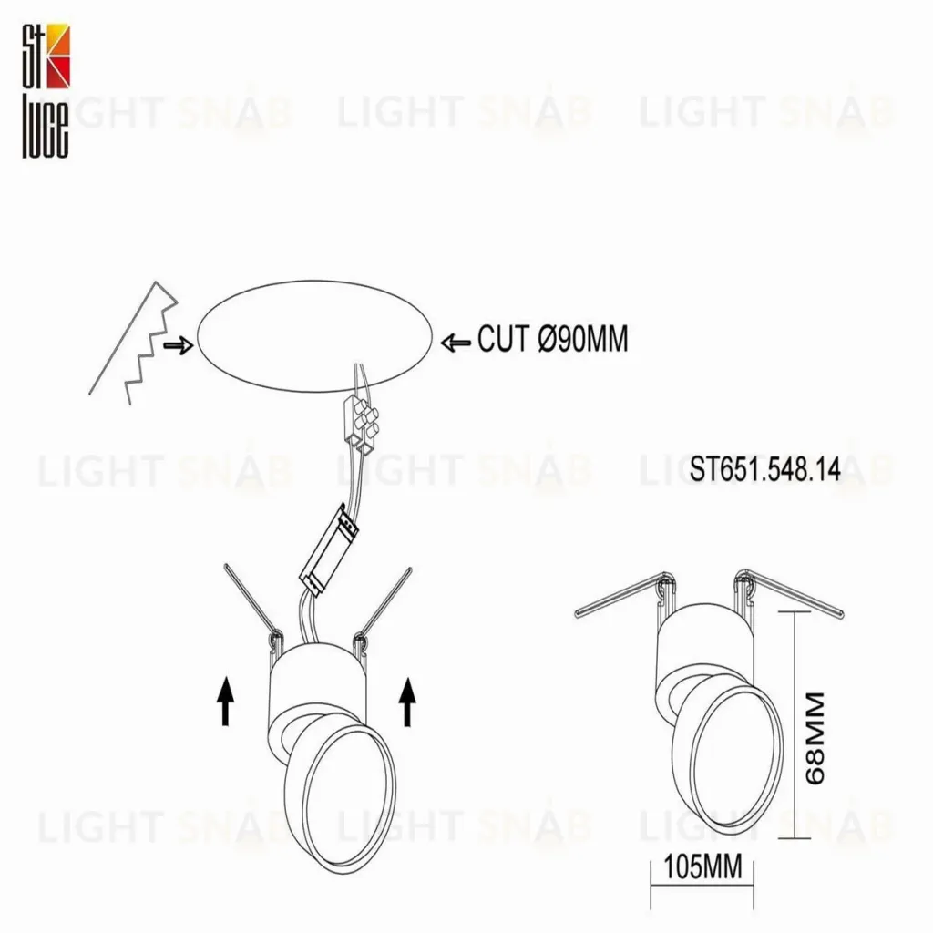 Встраиваемый светильник ST Luce ST651 ST651.548.14 ST651.548.14