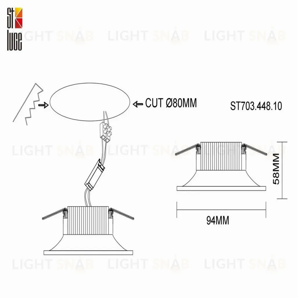 Встраиваемый светильник ST Luce ST703 ST703.448.10 ST703.448.10