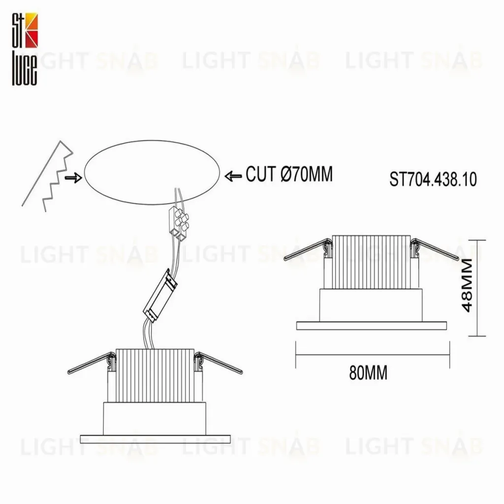 Встраиваемый светильник ST Luce ST704 ST704.438.10 ST704.438.10