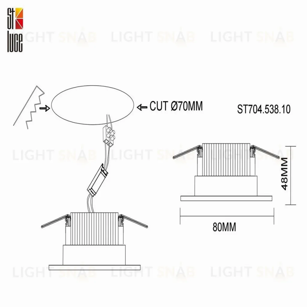 Встраиваемый светильник ST Luce ST704 ST704.538.10 ST704.538.10