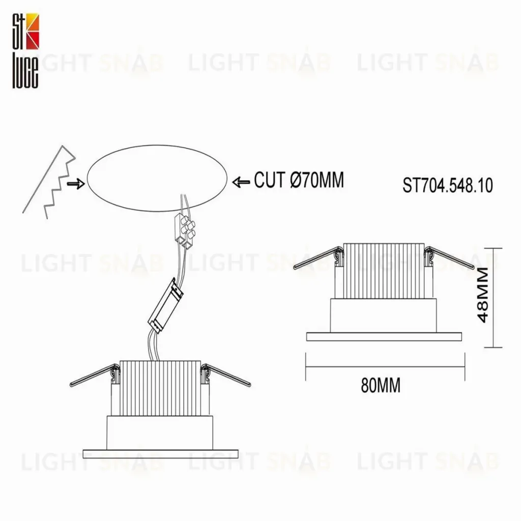 Встраиваемый светильник ST Luce ST704 ST704.548.10 ST704.548.10
