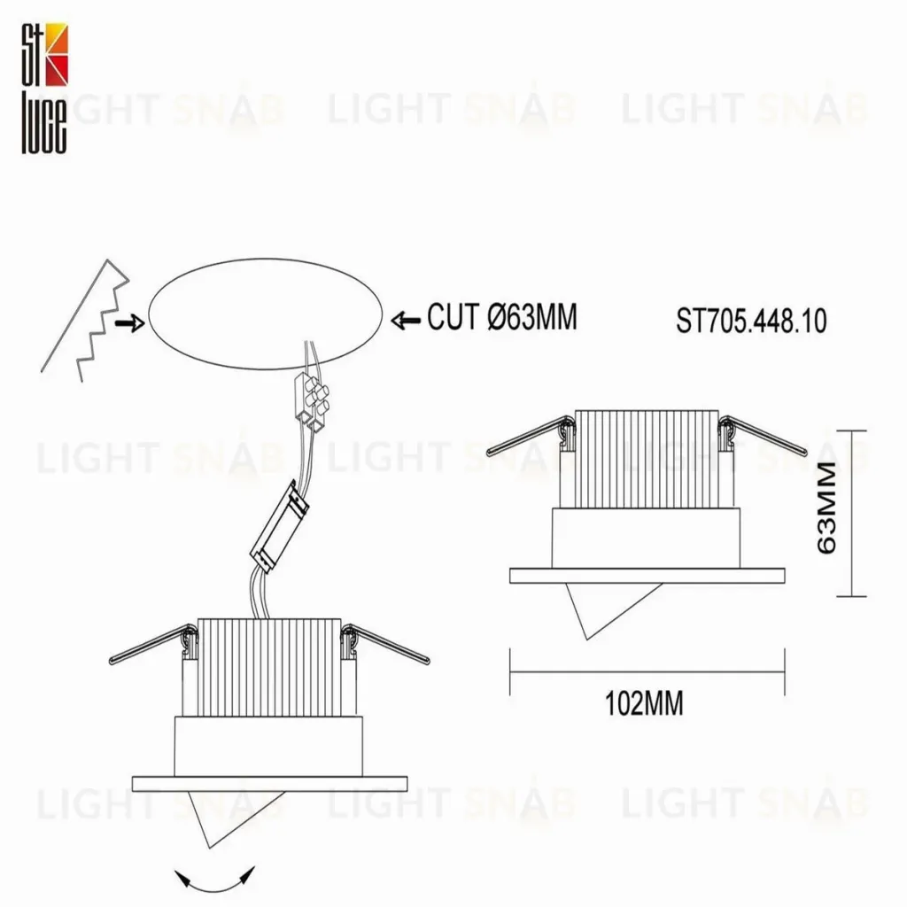 Встраиваемый светильник ST Luce ST705 ST705.448.10 ST705.448.10