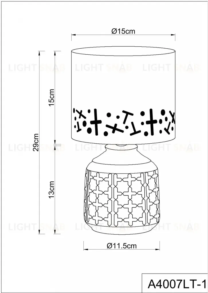 Настольная лампа Arte Lamp Bunda A4007LT-1GY A4007LT-1GY