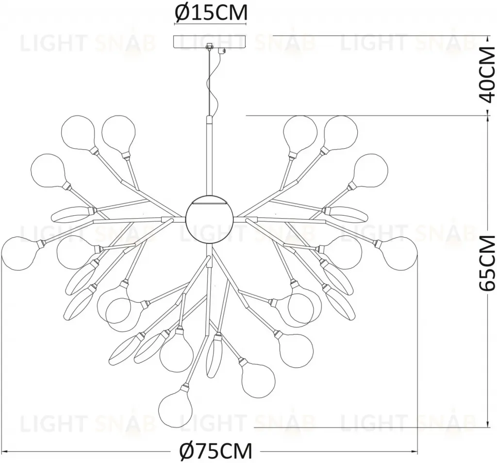 Подвесная люстра Arte Lamp Candy A7274SP-36GO A7274SP-36GO