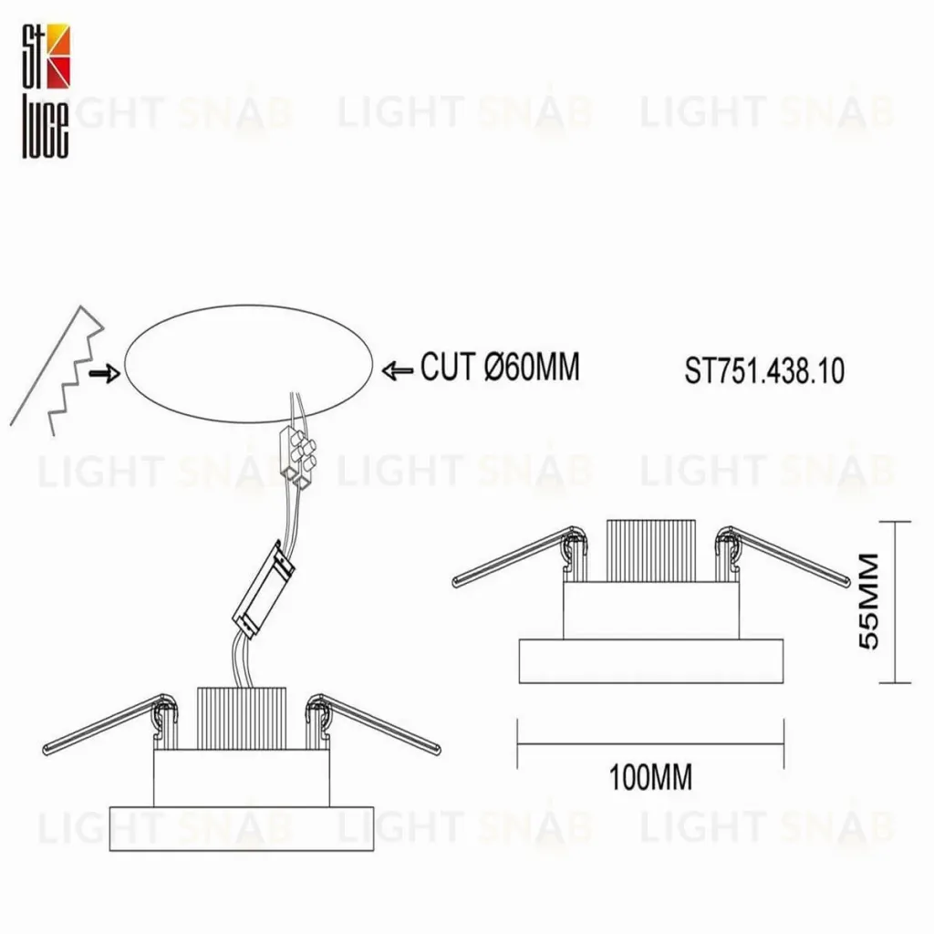 Встраиваемый светильник ST Luce ST751.438.10 ST751.438.10