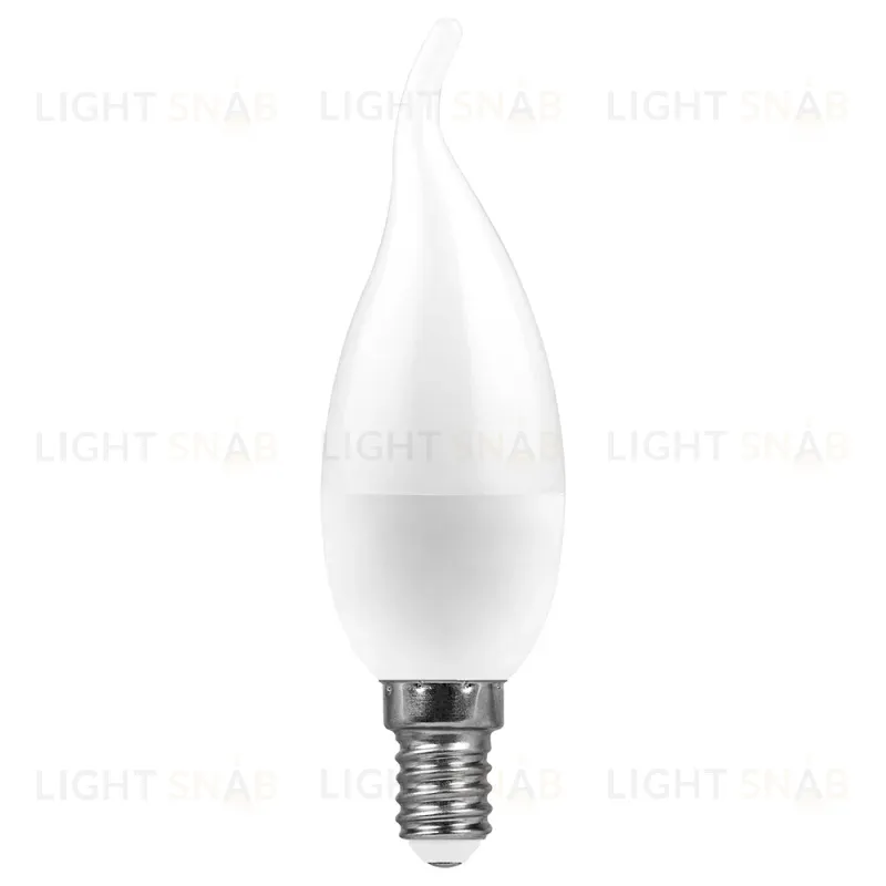 Лампа светодиодная Feron E14 9W 6400K свеча на ветру LB-570 38136 38136