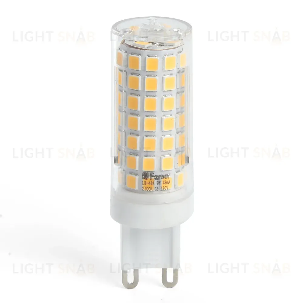 Лампа светодиодная Feron G9 9W 2700K капсульная LB-434 38146 38146