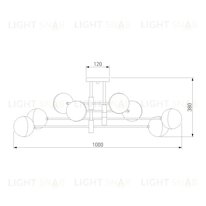Потолочная люстра Eurosvet Nuvola 70129/8 хром Smart a057082 70129/8 хром Smart