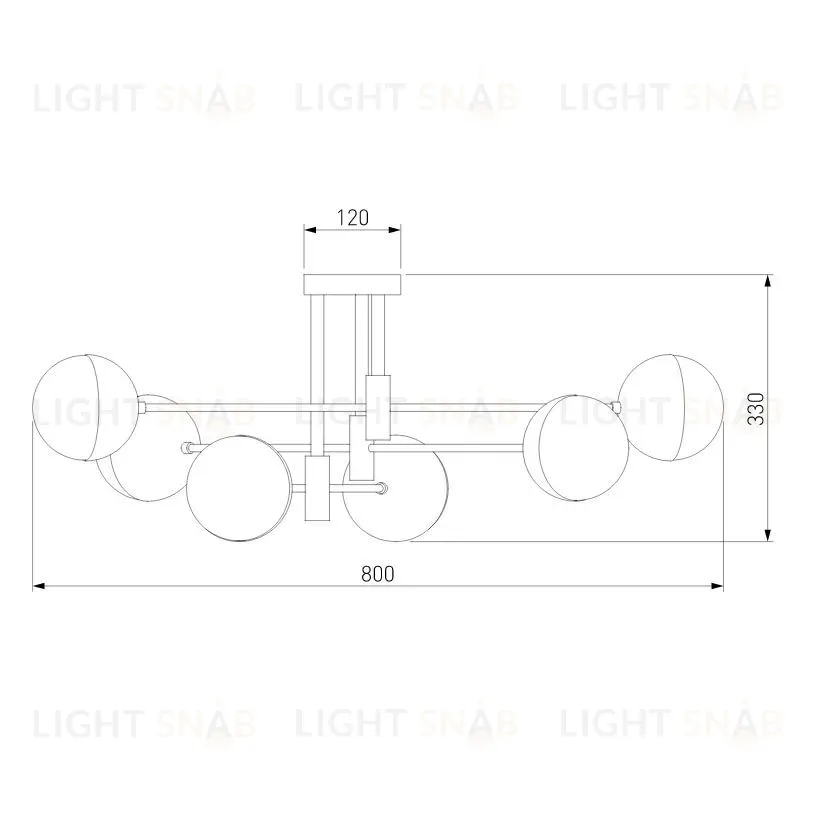 Потолочная люстра Eurosvet Nuvola 70129/6 хром Smart a057081 70129/6 хром Smart
