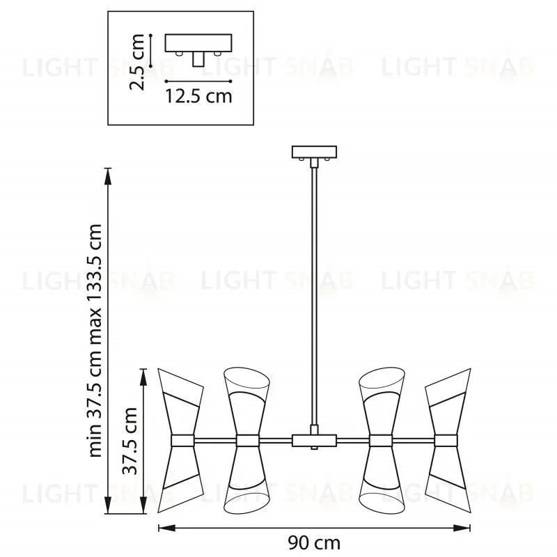 Люстра на штанге Lightstar Strato 817162 817162