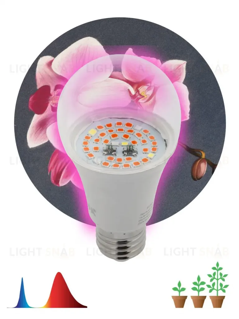 Фитолампа для растений светодиодная ЭРА E27 14W 1310K FITO-14W-RB-E27-K Б0039071 Б0039071