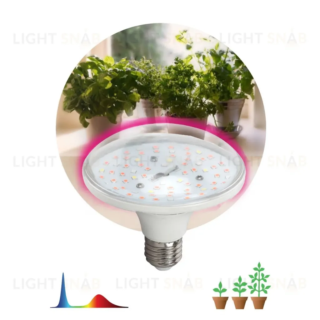 Фитолампа для растений светодиодная ЭРА E27 18W 2370K FITO-18W-RB-E27 Б0049533 Б0049533