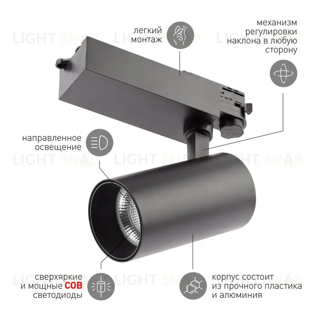 Трековый светильник ЭРА SТR-30-36-40K-B30 Б0049766 Б0049766