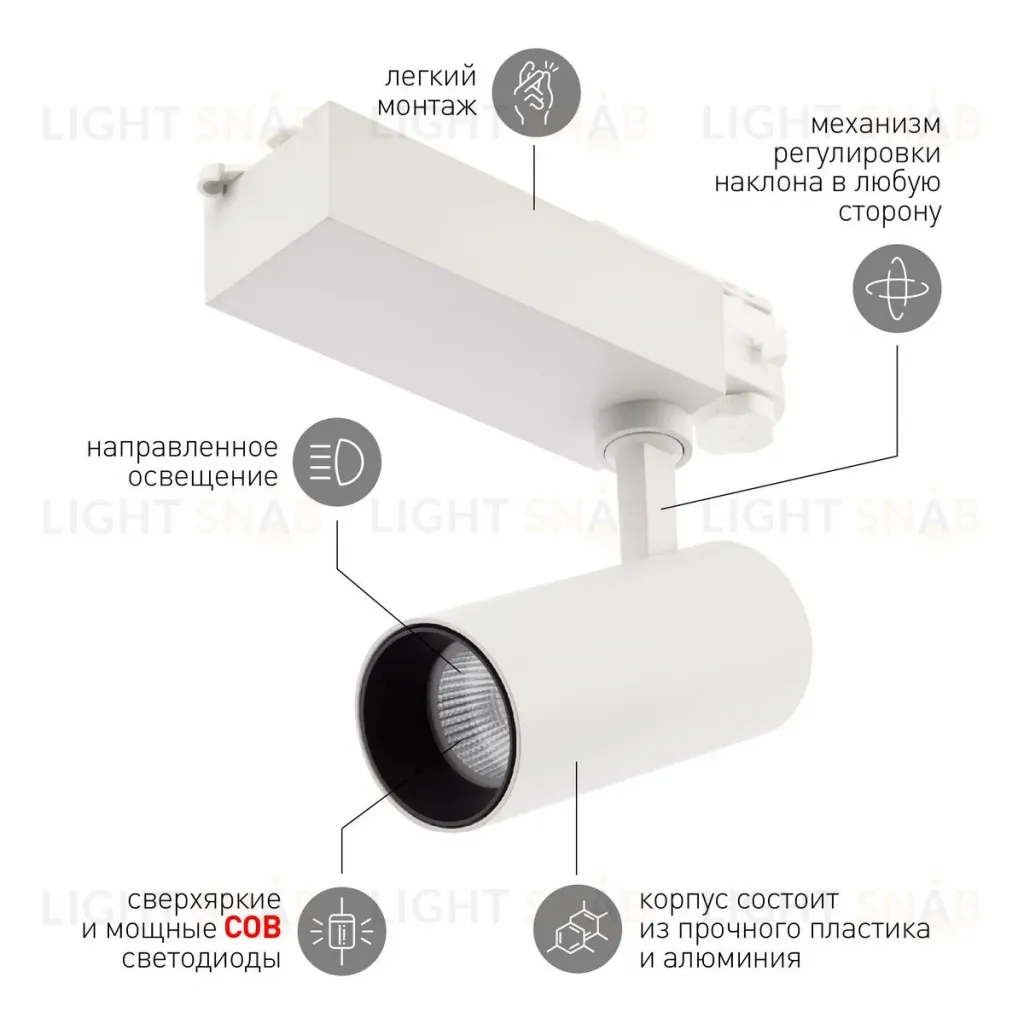 Трековый светильник ЭРА SТR-30-36-30K-W20 Б0049772 Б0049772