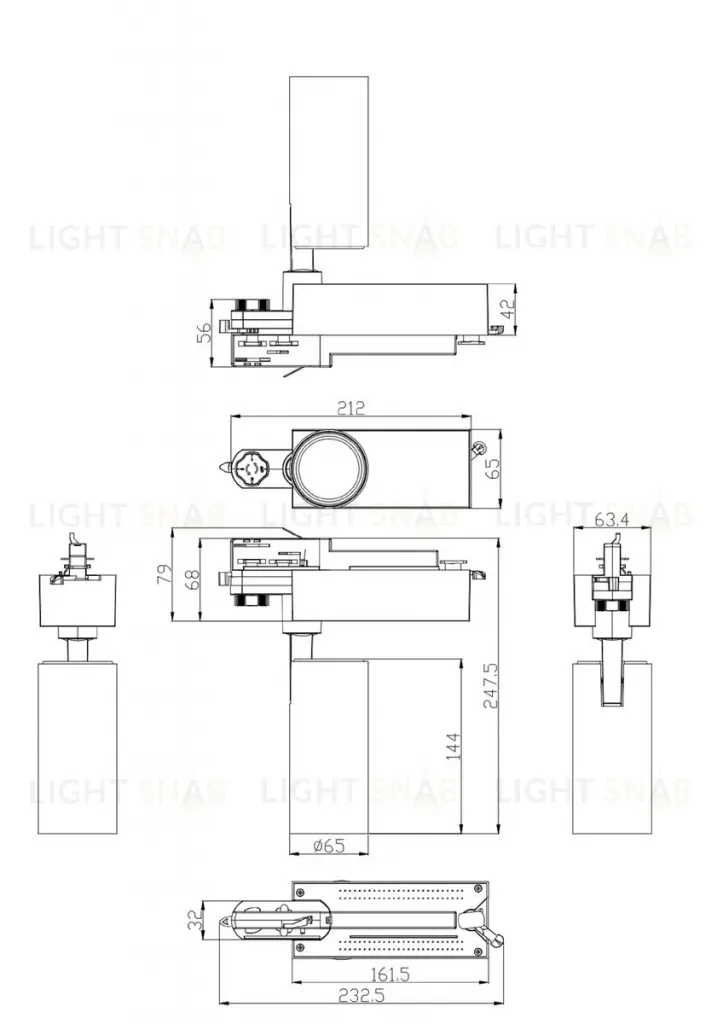 Трековый светильник ЭРА SТR-30-36-30K-W20 Б0049772 Б0049772
