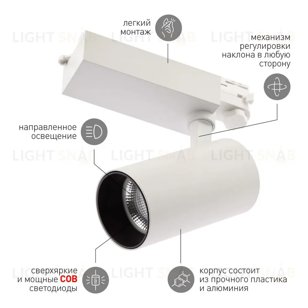 Трековый светильник ЭРА SТR-30-36-30K-W30 Б0049773 Б0049773
