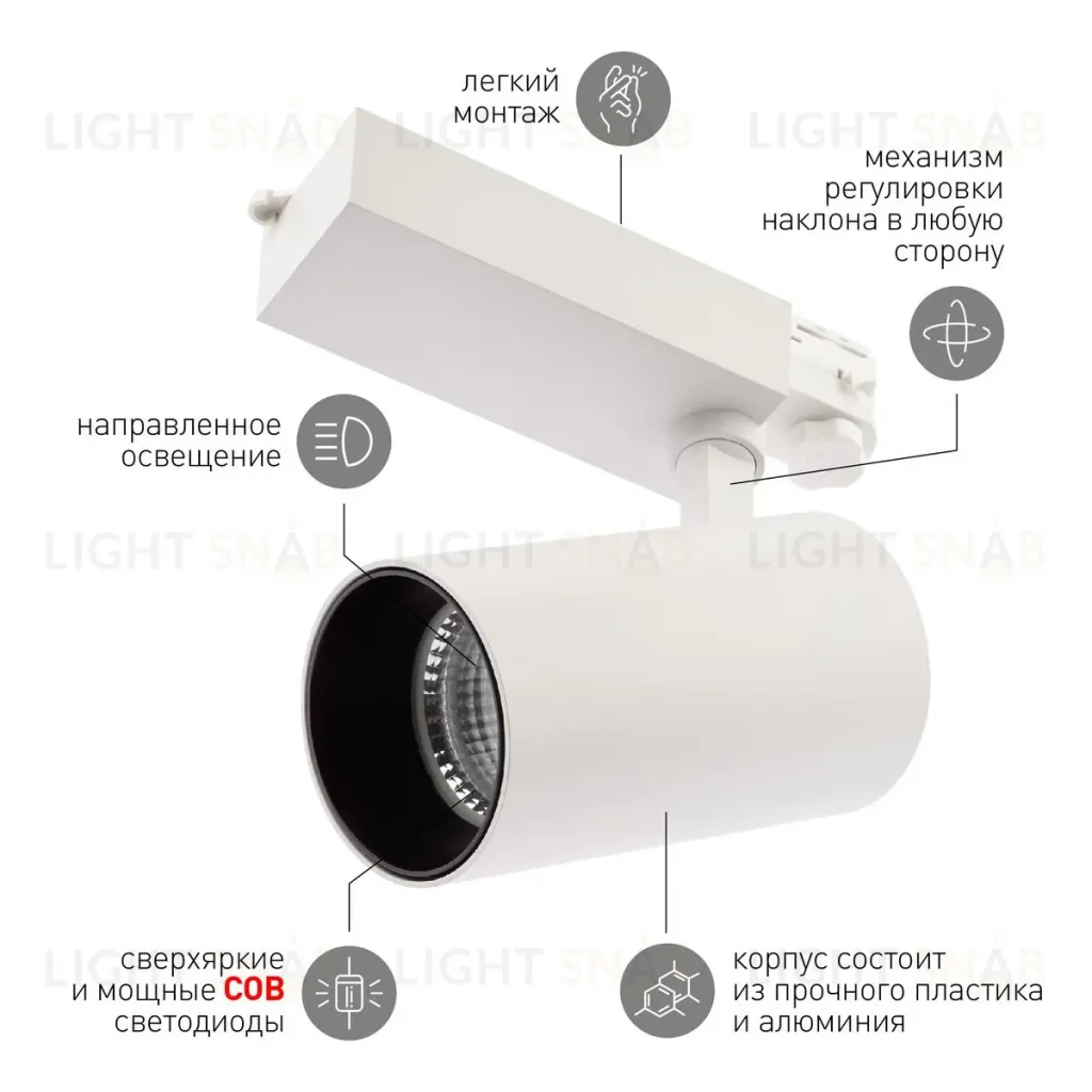 Трековый светильник ЭРА SТR-30-36-30K-W40 Б0049774 Б0049774