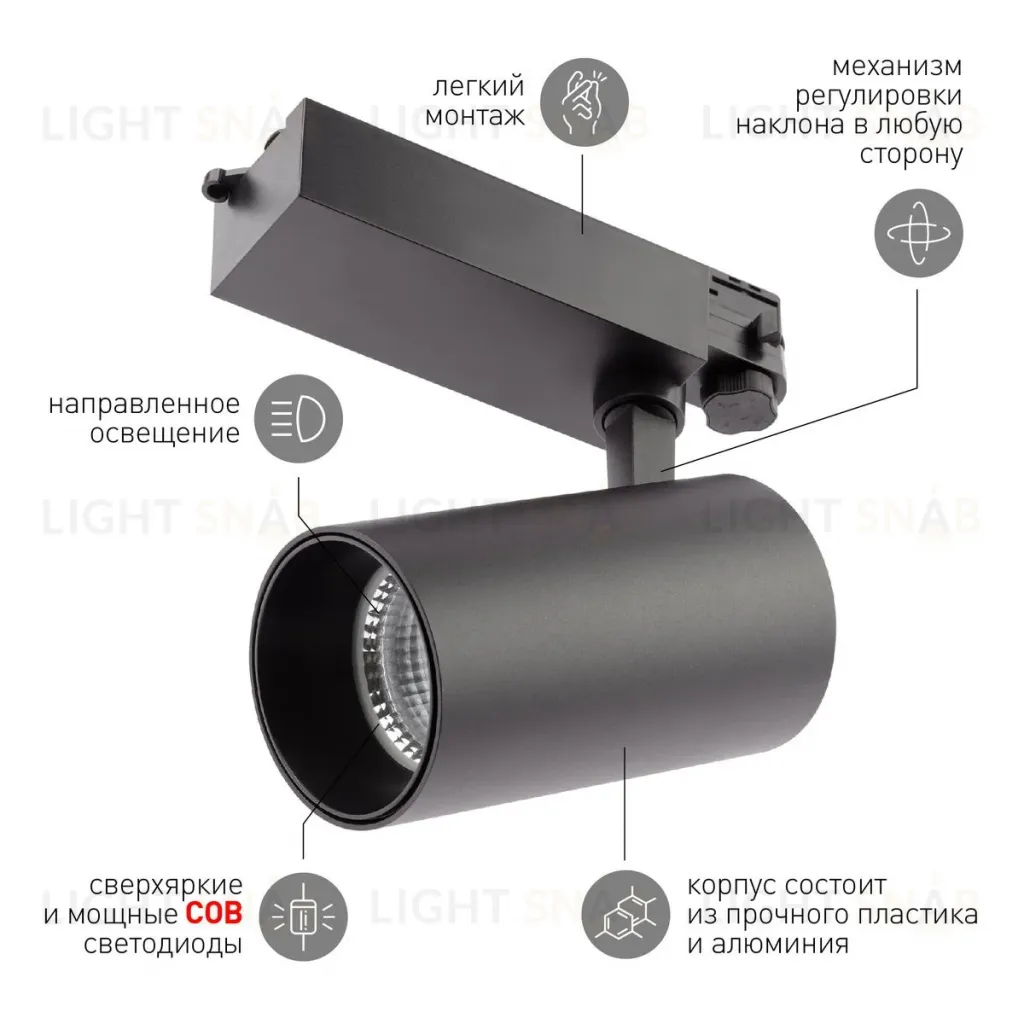 Трековый светильник ЭРА SТR-30-36-30K-B40 Б0049780 Б0049780